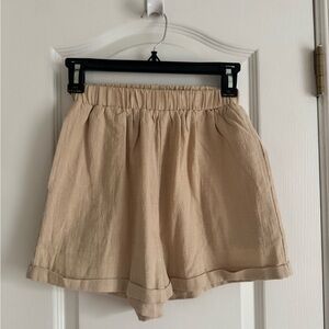 Utility linen shorts